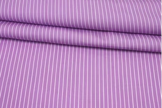 Рубашечный хлопок в полоску CANCLINI Бело-сиреневый CVC H5 A30 21112550