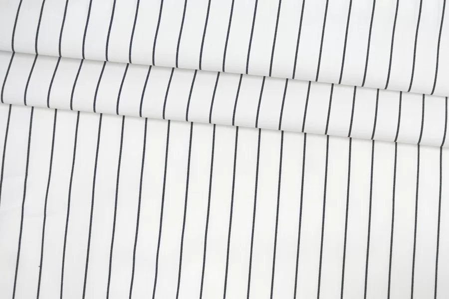 Рубашечный хлопок в полоску CANCLINI Чёрно-белый CVC H5 A30 21112551