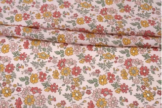 Вискоза плательно-блузочная LIBERTY Цветы на розовом CVC H21 H10 21112564