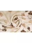 Атласная вискоза плательно-блузочная Цветы на кремовом CVC H21/10 i70 21112567