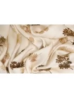 Атласная вискоза плательно-блузочная Цветы на кремовом CVC H21/10 i70 21112567