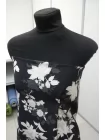 Вискоза на капроне плательная Цветы на чёрном CVC H21/4 H70 21112568