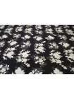 Вискоза на капроне плательная Цветы на чёрном CVC H21/4 H70 21112568