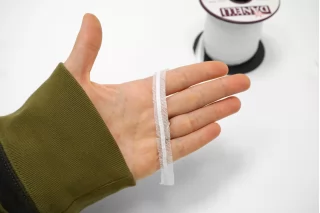 Лента нитепрошивная по косой с сутажем Белая 1см SHA60 28012603