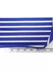 Трикотаж вискозный холодный Сине-белая полоска SF H43/4 V40 1072619