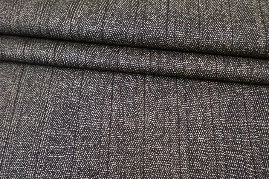 Костюмная шерсть MAX MARA В полоску серо-коричневая DJ H60\4 HH40 25052614