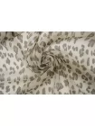 Шифон-креш шёлковый MAX MARA Леопард на молочном MM H28/1 N60 20042605