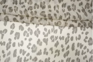 Шифон-креш шёлковый MAX MARA Леопард на молочном MM H28/1 N60 20042605