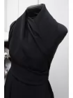Вискоза креповая жатая MAX MARA Чёрная MM H23/1 j66 20042607