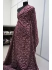 Хлопок сатиновый рубашечный MAX MARA Цветы белые на сливово-винном MM H9/7 A77 20042618
