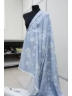 Репс костюмно-плательный хлопковый с вискозой MAX MARA Цветы на голубом MM  H11/2 E44 20042645