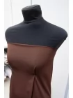 Крепдешин шёлк с ацетатом плательно-блузочный MAX MARA Бордово-коричневый MM H30/4 O50 20042656