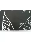 Хлопок рубашечно-плательный КУПОН  MARINA RINALDI Графичные цветы на чёрном MM A60 20042663