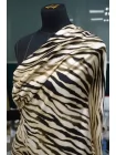 Атлас вискозный плательно-блузочный MAX MARA Полосатый бежево-коричневый MM H21/2 H40 20042667