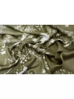 Вискоза твиловая MAX MARA Цветы на оливково-зелёном MM H21/12 i70 20042671