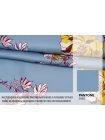 Вискоза твиловая MAX MARA Цветы на серо-голубом MM H21/12 i70 20042678
