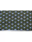 Вискоза твиловая MAX MARA Голубые сердца на сине-жёлтом MM H21/12 i30 20042689