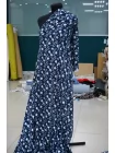 Креповая вискоза MAX MARA Бело-голубые цветы на тёмно-синем MM H21/7 i30 20042693
