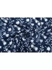 Креповая вискоза MAX MARA Бело-голубые цветы на тёмно-синем MM H21/7 i30 20042693