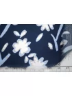 Креповая вискоза MAX MARA Бело-голубые цветы на тёмно-синем MM H21/7 i30 20042693