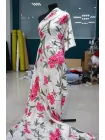 Вискоза твиловая MAX MARA Цветы на белом MM H21/12 i20 20042694