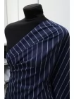 Рубашечный хлопок мерсеризованный MAX MARA Тёмно-синий в белую полоску MM Н5 А50 21042662