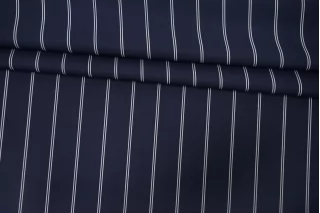 Рубашечный хлопок мерсеризованный MAX MARA Тёмно-синий в белую полоску MM Н5 А50 21042662