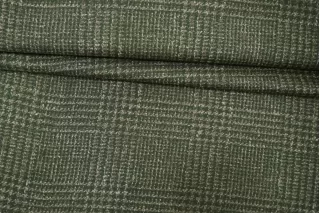 Шёлк на трикотаже костюмно-плательный MAX MARA Гусиная лапка зелёная MM H29/3 M40 21042682