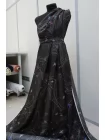 Шёлковый твил MAX MARA Цветы и штриховка MM H31/1 N60 21042689