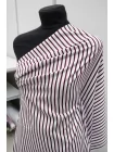 Хлопок сатиновый рубашечный MAX MARA Полоска бело-сливовая MM H5 A30 22042601