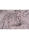Хлопок сатиновый рубашечный MAX MARA Полоска бело-сливовая MM H5 A30 22042601