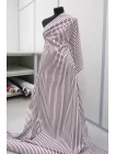 Хлопок сатиновый рубашечный MAX MARA Полоска бело-сливовая MM H5 A30 22042601