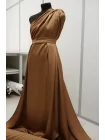 Атлас вискозный плательно-блузочный MAX MARA Карамельно-коричневый MM H22/1 J30 22042602