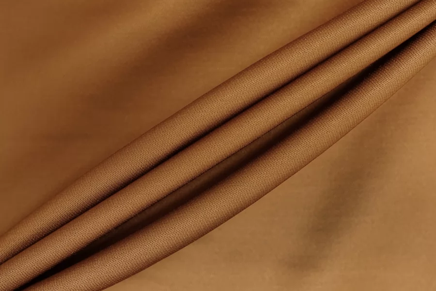 Атлас вискозный плательно-блузочный MAX MARA Карамельно-коричневый MM H22/1 J30 22042602