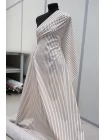 Хлопок сатиновый рубашечный MAX MARA Полоска бело-бежевая MM H5 A50 22042610