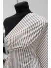Хлопок сатиновый рубашечный MAX MARA Полоска бело-бежевая MM H5 A50 22042610
