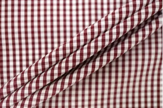 Рубашечный хлопок в клетку Вишнёво-белый BL H6 B40 10022602