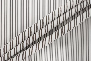 Рубашечный хлопок мерсеризованный в полоску CANCLINI Бело-коричневый BL H5 A40 10022604