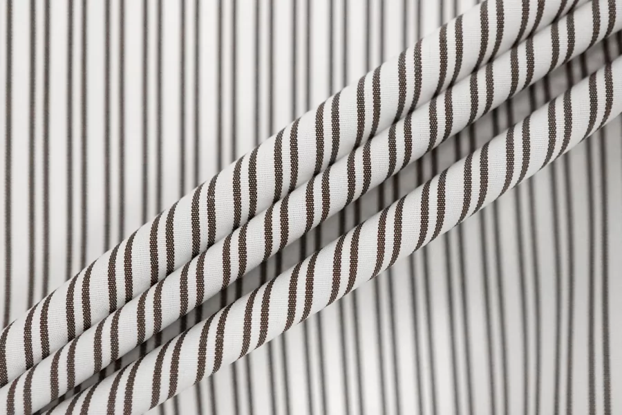 Рубашечный хлопок мерсеризованный в полоску CANCLINI Бело-коричневый BL H5 A40 10022604