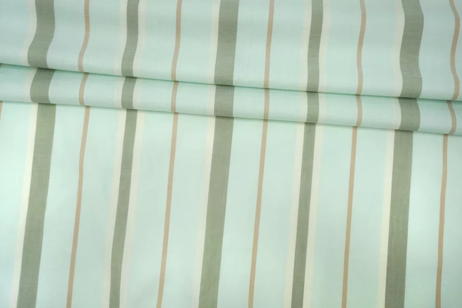 Батист хлопковый Зелёный в полоску BL H2/2 A33 10022615