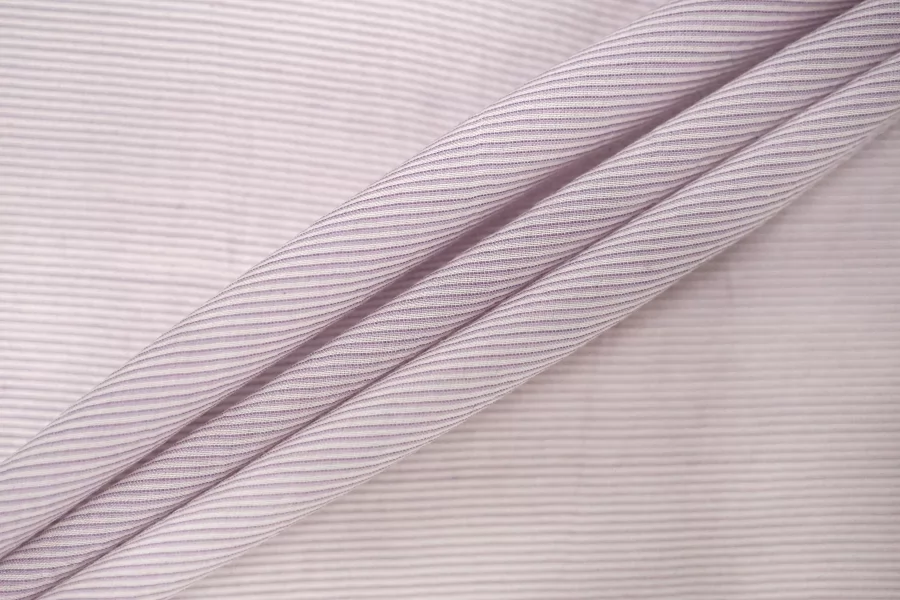 Батист тенсель с шёлком Бело-лиловая полоска BL H2/4 O10 10022624