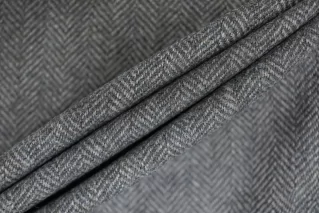 Твид шерстяной костюмный LORO PIANA Голубовато-серый в ёлочку BL H59\4 FF50 10022650