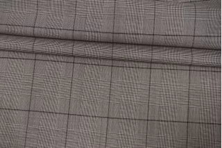 Костюмно-плательная шерсть тонкая Гленчек коричнево-белая BL H62 FF20 10022657