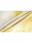 Атлас-стрейч вискозный плательно-блузочный Тай-дай бело-жёлтый H21/9 i70 10022662