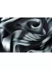 Атлас вискозный плательно-блузочный Чёрно-серый размытые полосы H21/9 i70 10022664