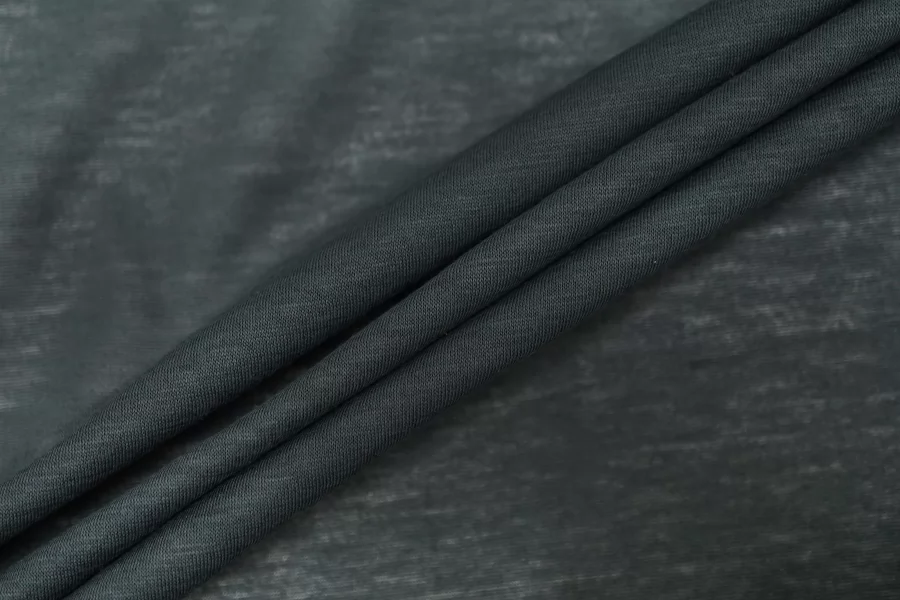 Трикотаж хлопковый тонкий кулирка Тёмно-серый H38/4 Q50 10022673