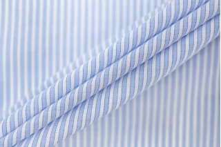 Рубашечный хлопок в полоску Бело-голубой FRM H003 EE11 13022605