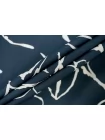Рубашечный хлопок мерсеризованный Абстракция цветочная темносине-белая FRM H003 FF22 13022646