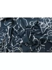 Рубашечный хлопок мерсеризованный Абстракция цветочная темносине-белая FRM H003 FF22 13022646
