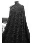 Сетка трикотажная мягкая Чёрная с пайетками и оборками FRM H36/4 N00 13022657